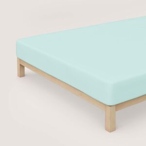 Schlafgut Pure Hoeslaken Petrol Light